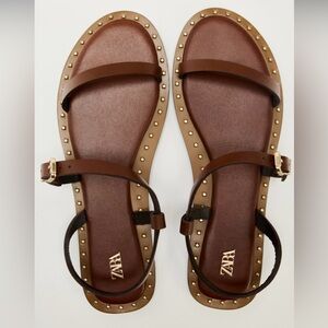 Zara brown sandals sizes 7.5